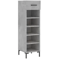 VidaXL Schuhschrank Betongrau 30x35x105 cm Holzwerkstoff
