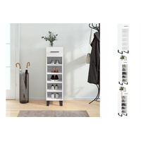 VidaXL Schuhschrank Hochglanz-Weiß 30x35x105 cm Holzwerkstoff