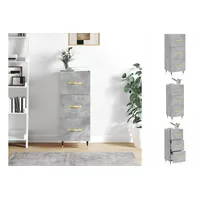 VidaXL Sideboard Betongrau 34,5x34x90 cm Holzwerkstoff