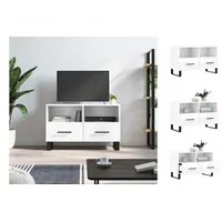 VidaXL TV-Schrank Hochglanz-Weiß 80x36x50 cm Holzwerkstoff