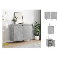 VidaXL Sideboards 2 Stk. Betongrau 40x35x70 cm Holzwerkstoff