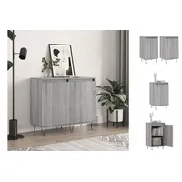 VidaXL Sideboards 2 Stk. Grau Sonoma 40x35x70 cm Holzwerkstoff