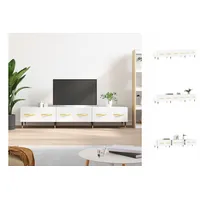 VidaXL TV-Schrank Hochglanz-Weiß 150x36x30 cm Holzwerkstoff