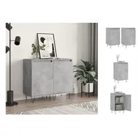 VidaXL Sideboards 2 Stk. Betongrau 40x35x70 cm Holzwerkstoff