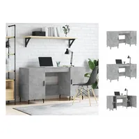 VidaXL Schreibtisch Betongrau 140x50x75 cm Holzwerkstoff
