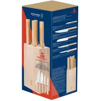Opinel PARALLELE MEAT mit 5 Messern, Braun, BENTURE254580