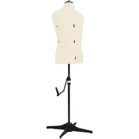 VidaXL Schneiderpuppe Verstellbar Männlich Creme Größe 37-45