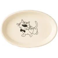 Nobby Katzen Keramik Schale oval, hellbraun / beige 17