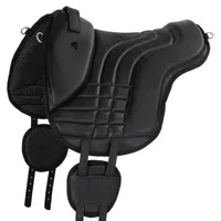 Equinate Reitpad Stella aus verziertem Kunstleder Schwarz