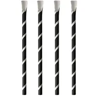 Papstar Trinkhalme mit Löffel, Papier Ø 8 mm 20