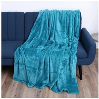 BestLivings Kuscheldecke Flanell Decke 150x200cm (Petrol) Flauschige Struktur Wohndecke