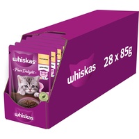 Whiskas Junior 28x85g Nassfutter für Kätzchen mit Huhn in
