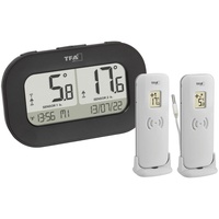 TFA Dostmann Digitales Funk-Thermometer Double-Check, 30.3073.01, mit 2 Sendern