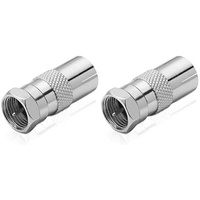 Conecto Antennen-Adapter, F-Stecker auf IEC-Buchse, Adapter zum Verbinden von