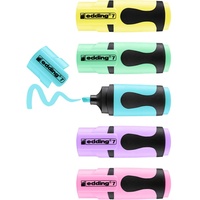 Edding 7 Mini Textmarker - Pastell-Farben - 5 highlighter