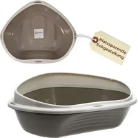 GarPet Katzenklo Ecke Eck Katzentoilette mit Rand ohne Deckel