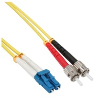 InLine LWL Duplex Kabel, LC/ST, 9/125μm, OS2, 2m (88902)