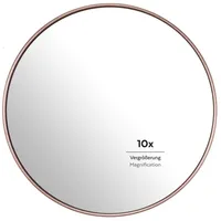Parsa Beauty Saugnapf-Spiegel Champagner – 10-Fach Vergrößerung, Kosmetikspiegel Ø