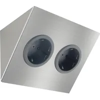 Caressi Steckdosenelement 2ST14 2 Schukosteckdosen Edelstahl