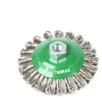 Stier Kegelbürste Ø 115 mm, M14, 0,5 mm, gezopft,
