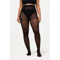 Ulla Popken Damen Strumpfhose, Muster Groß-Übergröße, Schwarz, 50-52