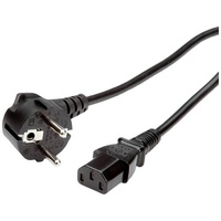 ROLINE GREEN Netzkabel, gerade IEC-Buchse, schwarz, 1,8 m