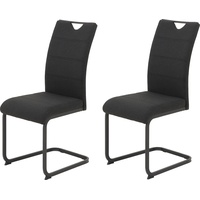 Hela Tische, 2er Set Esszimmerstuhl Mars, Bezug Webstoff, Vierkant