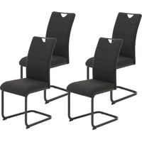 Hela Tische, 4er Set Schwingstuhl Mars, - Schwarz,