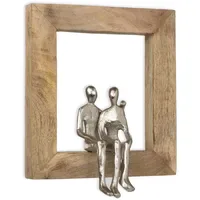 Moritz Skulptur Rahmen Gemeinsam was kommt Holzdeko modern Wohnzimmer