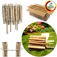 Floranica Staketenzaun aus Haselnuss mit Pfosten 50 cm hoch