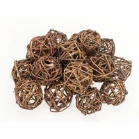 NaDeco Brunch Ball Natur 4cm 20 Stück Rankenkugel Rattankugel