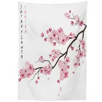 ABAKUHAUS Asiatisch Tischdecke, Japanischer Kirschzweig, Schmutzabweisend Pflegeleicht Waschbar Druck