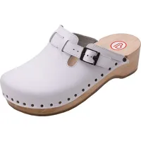Berkemann Riemen-Toeffler Clogs, Weiß (weiß 100), 37.5