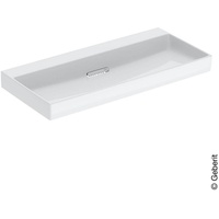 Geberit ONE Waschtisch Abgang horizontal 105cm, ohne Hahnloch, weiß/KeraTect
