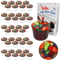 Mambocat 40er Set Sturzglas 230 ml mit Obst Dekor