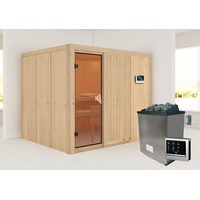 Karibu Sauna Gobin-9 kW Ofen-Steuergerät-Ohne Dachkranz
