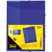 IDENA Heftbox DIN A4 Gummizug, PP, transluzent blau