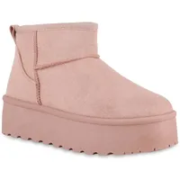VAN HILL Damen Plateau Boots in Rosa