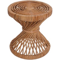 Mendler Beistelltisch HWC-M31, Blumentisch Rattantisch Kaffeetisch, rund 43x38x38cm, Kubu-Rattan