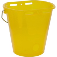 Kerbl Tränkeeimer (Viehtränkeeimer, Eimer) gelb transparent, mit Skala, ohne