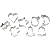 Dr. Oetker 8tlg. Set: Edelstahl-Ausstechformen Weihnachten