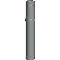 WOLF-Garten Wolf Dachdurchführung senkrecht C33x DN80/125, 1000 mm, aus