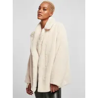 URBAN CLASSICS Ladies Lapel Teddy Jacket in Beige, Größe