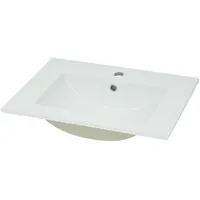 Mendler Waschbecken HWC-D16, Waschtisch Handwaschbecken Badezimmer Bad, Keramik eckig