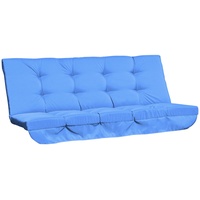 Outsunny Sitzkissen,, blau Kunststoff, 100x8x170 cm Outdoor-Kissen, Outdoor-Sitzkissen