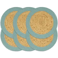 VidaXL Tischsets 6 Stk. Natur und Grün 38 cm