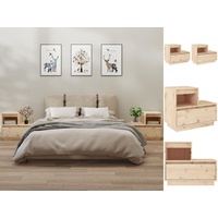 VidaXL Nachttische 2 Stk. 60x34x51 cm Massivholz Kiefer
