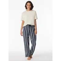 SCHIESSER Pyjamahose Mix+Relax Schlafanzug-Hose, Eingrifftaschen, für Damen, 904 Blau