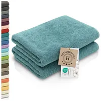 ZOLLNER Duschtuchset 70 x 140 cm petrol 2 St.