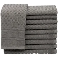 ZOLLNER Gästehandtuchset 30 x 50 cm grau 10 St.